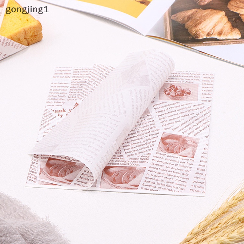 Ggg 100pcs Paket Kue Food Pack Greaseproof Paper Bag Sandwich Donut Pembungkus Roti Hamburger Kantong Kertas Aksesori Dapur Baking ID