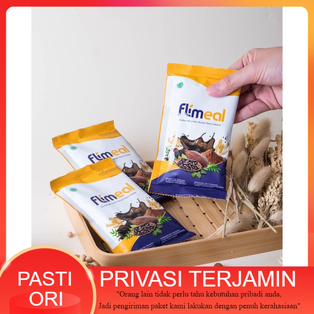 

Flimeal ( Meal Replacement ) - 1 Box ( isi 12 sachet ) - Coklat Vegan