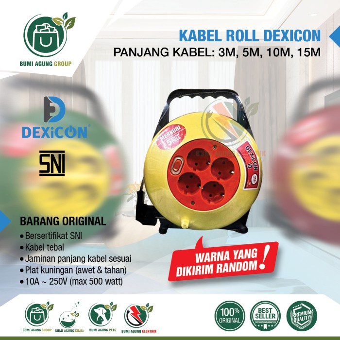 Kabel Roll Dexicon 3 5 10 15 20 Meter FULL SNI 10M 5M 15M Kabel Gulung