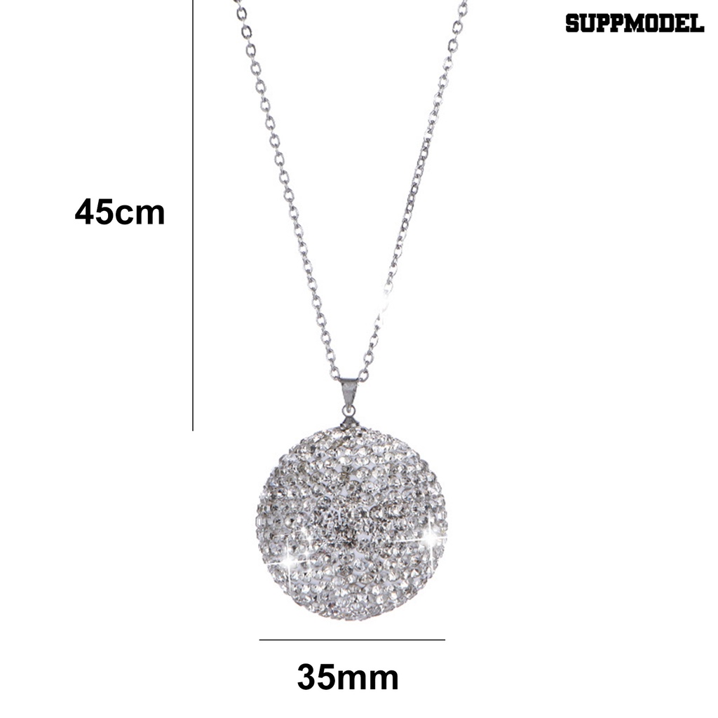 [SM] Liontin Mobil Berlian Imitasi Mengkilap Halus Tahan Aus Serbaguna Hias Eye-catching Bola Kristal Imitasi Mobil Pendant Car Decoration