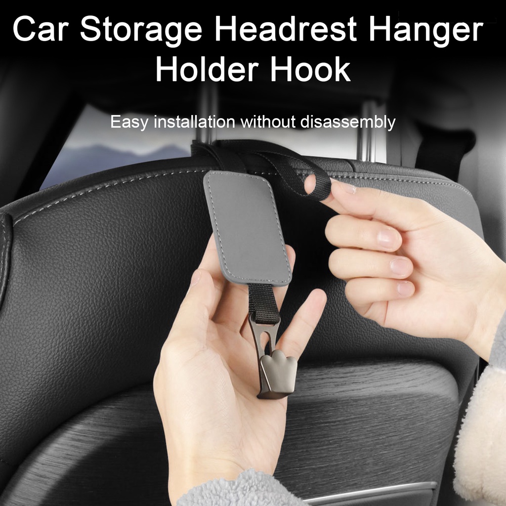 [SM] Car Seat Back Hook Adjustable Organizer Universal Auto Pengikat Klip Grocery Bag Hanger Holder Perlengkapan Kendaraan