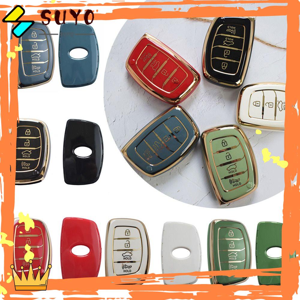 Suyo Remote Key Case Full Proteksi Aksesoris Mobil Kulit Key Fob Cover Untuk Hyundai Ix25 Ix35 I10 I20 Solaris