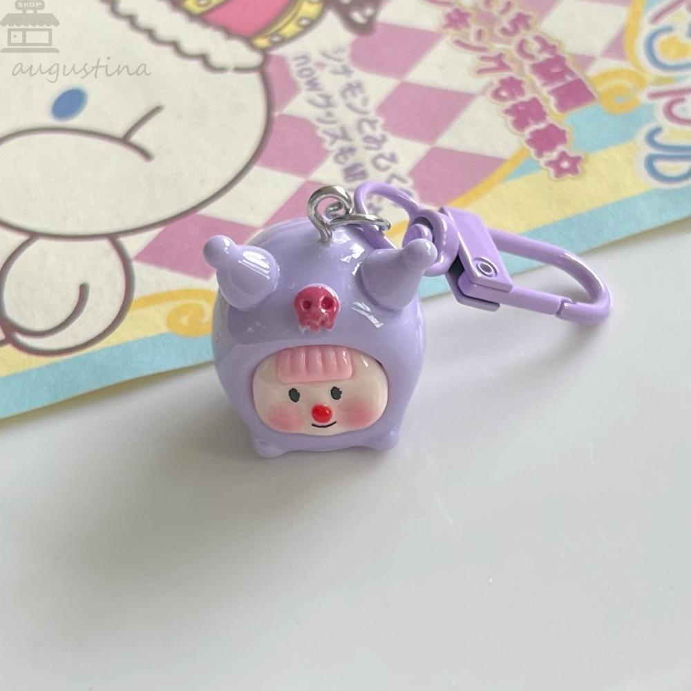 Augustina Gadis Kuromi Gantungan Kunci Aktivitas Hadiah Resin Fashion Stereoskopik Keychain Katak Kecil Segar Perhiasan Kecil Cinnamoroll Kartun Keychain Earphone Case Liontin