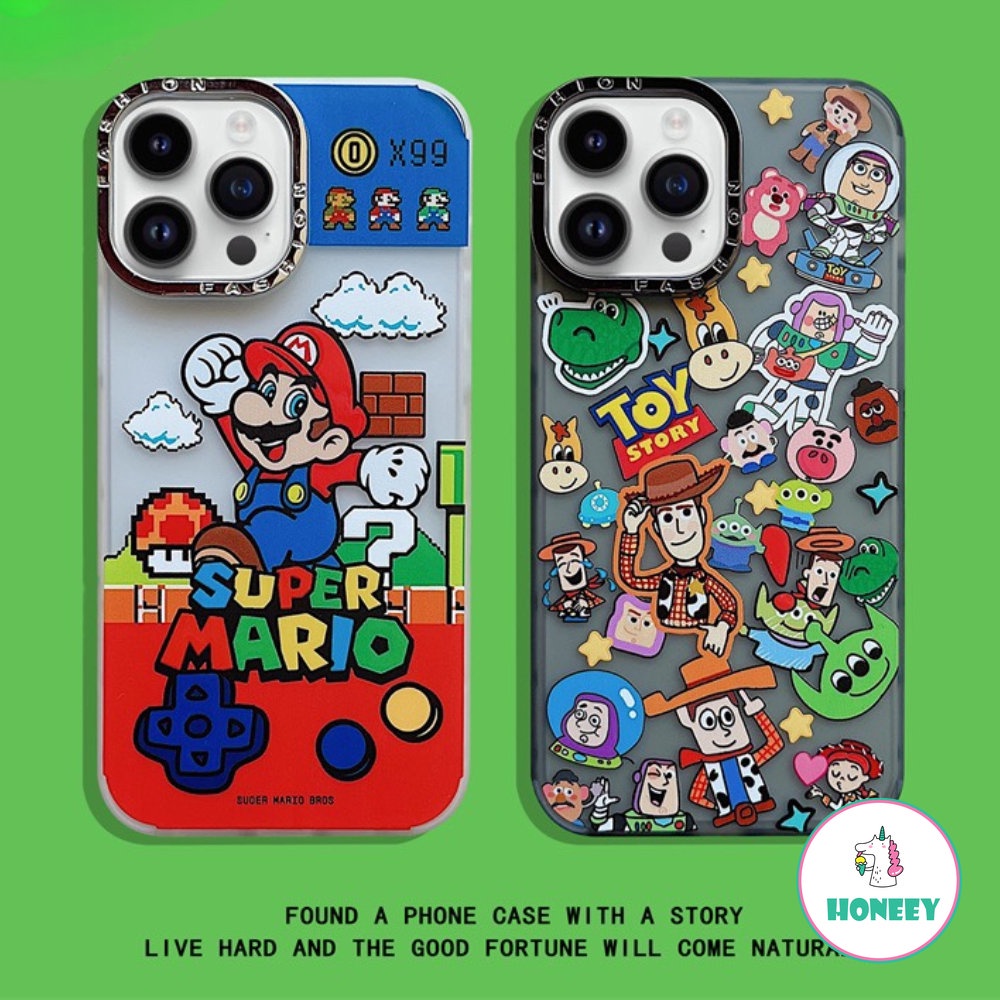 IPHONE Casing Ponsel Mario Game Kartun Kompatibel Untuk Iphone14 13 12 11 Pro Max XR XS 7 8plus Toy Story Frosted Shockproof Back Cover