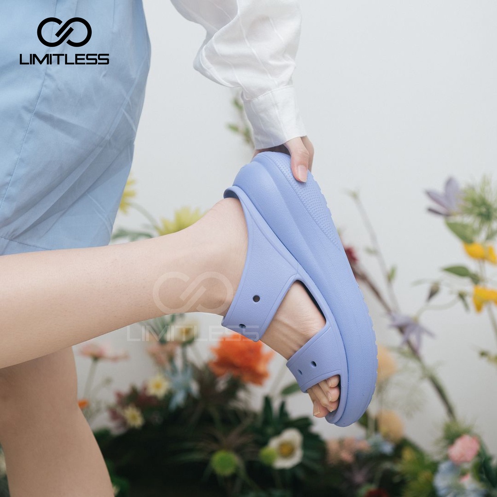 Sandal Wedges Wanita Slop Casual Korean Style Kekinian Sol Tinggi Classic Nyaman Sendal Gunung Perempuan Empuk Kasual Indoor Outdoor Terbaru 2023
