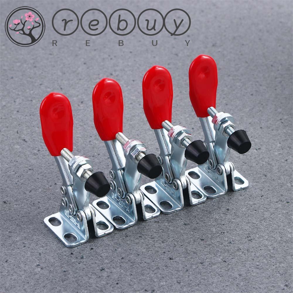 Rebuy Toggle Clamp GH-201A 4pcs Horizontal Quick Release Klem Set Joinery Klem Alat Pertukangan