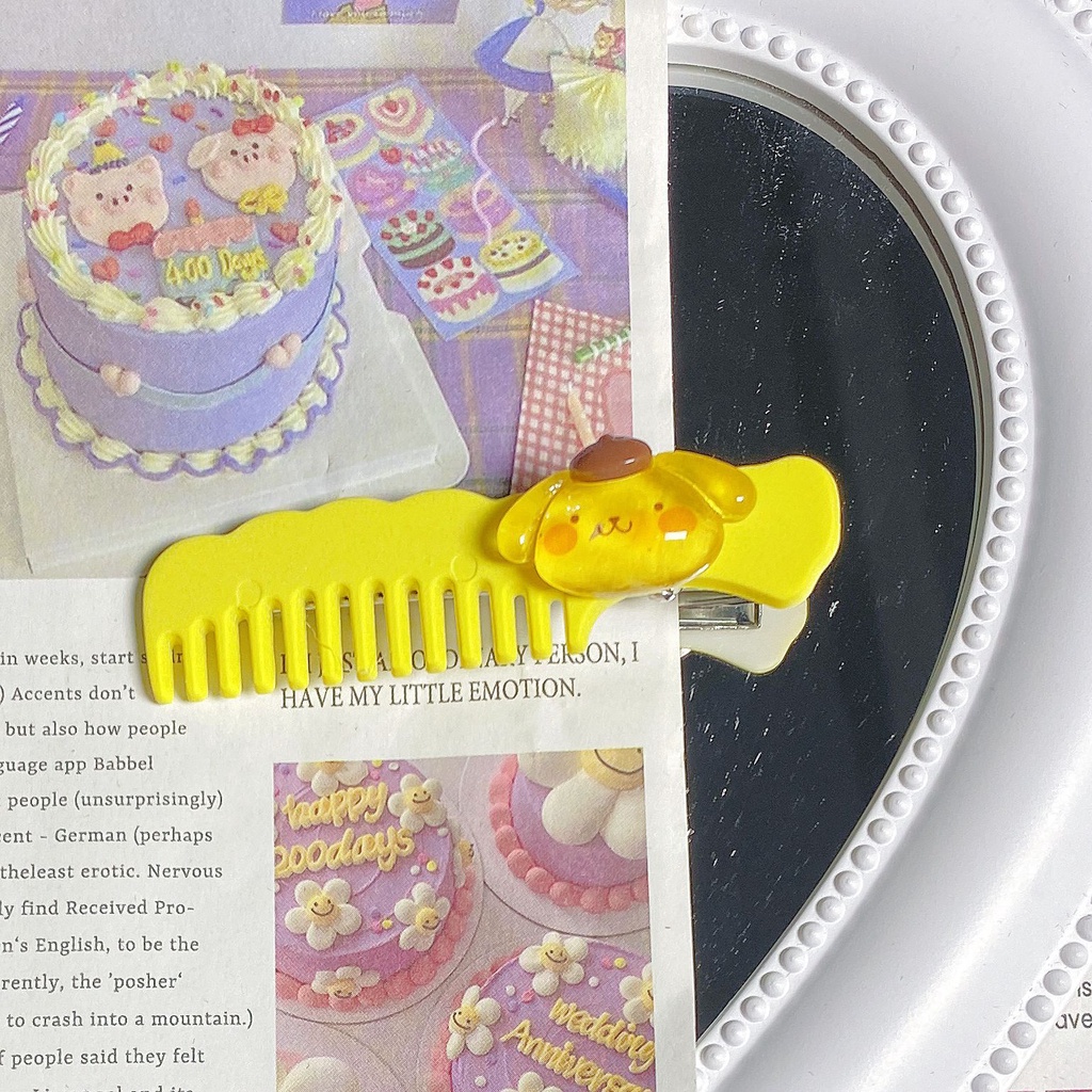 Sisir jepit rambut transparan aneka karakter bahan berkualitas import harga grosir bisa cod