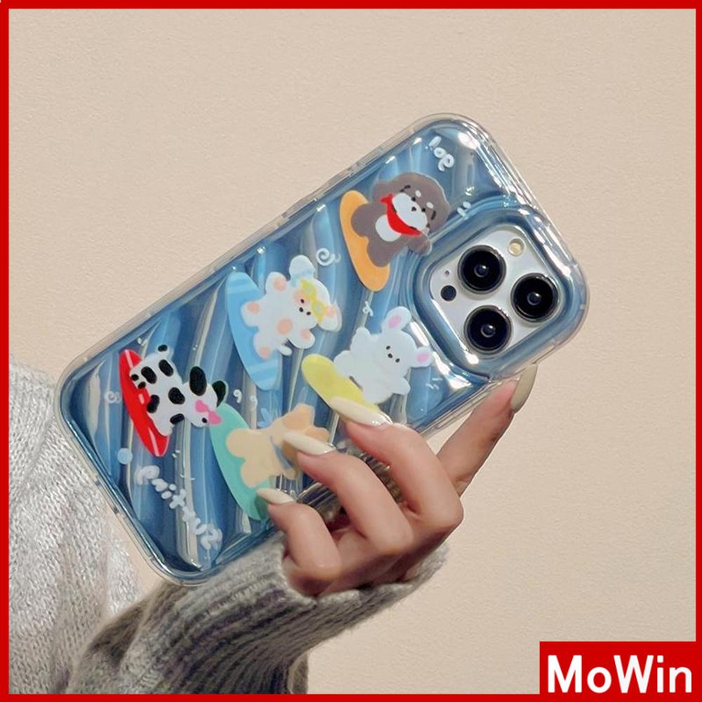 Case iPhone 14 Pro Max iPhone Case Laser Reflektif Bening Case TPU Soft Shell Airbag Tahan Guncangan Lucu Surf Makhluk Kompatibel dengan iPhone 13 Pro Max 12 Pro Max 11 Xr X Max 78Plus