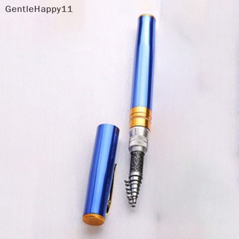 Gentlehappy Portable Pocket Telescopic Mini Fishing Pole Bentuk Pulpen Folded Pancing Rumput Laut Kecil id