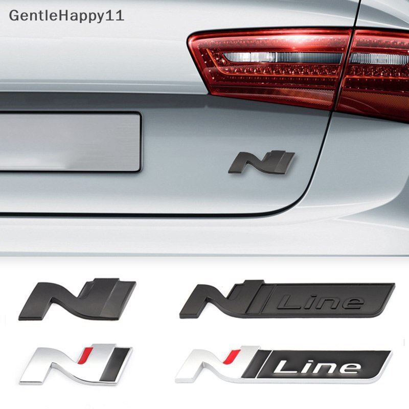 Gentlehappy 3D Metal Emblem Mobil Bagasi Belakang Body Badge Stiker Untuk Hyundai N LINE i30 i20 id