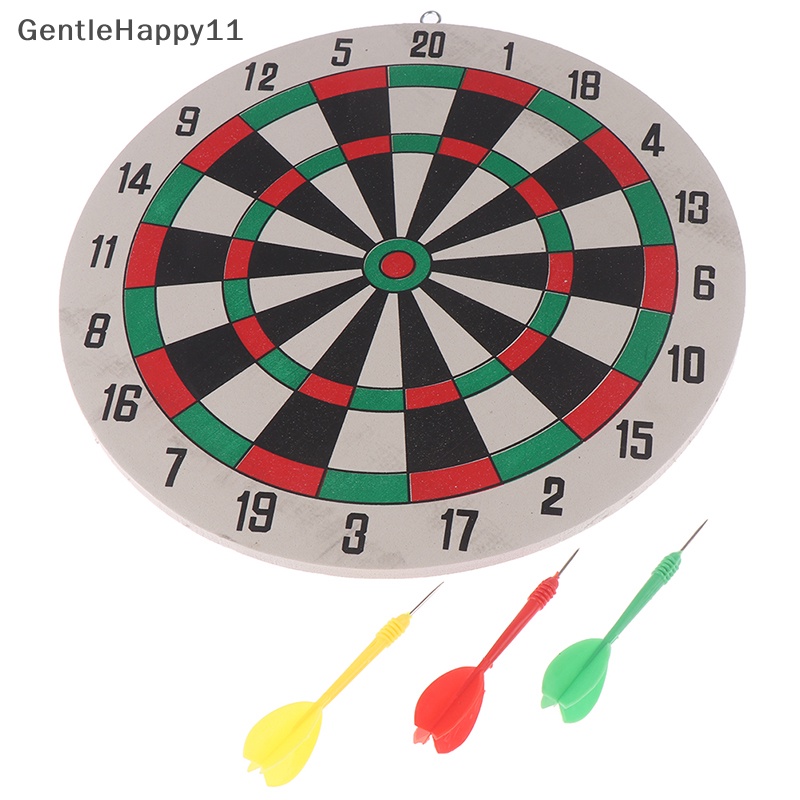 Gentlehappy 1Set New Dart Board &amp; Darts Game Set Cocok Untuk Ruang Permainan Cave Kids Decoration id