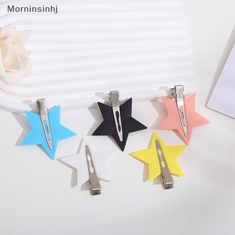 Mornin 5PCS Jepit Rambut Bintang Manis Keren Gaya Korea Pesona Sederhana Logam Bobby Pin Alligator Clip Aksesoris Rambut Untuk Gadis Fashion Hiasan Kepala id