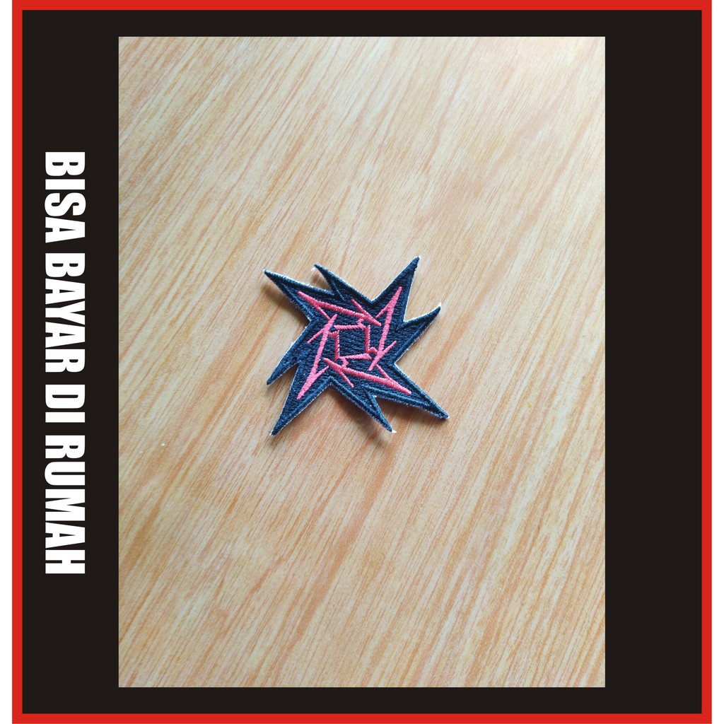 Bordir Patch Emblem Bordir Murah Band Metal Punk Hitam Untuk Jaket Keren Metalica Logo Hitambisa pes
