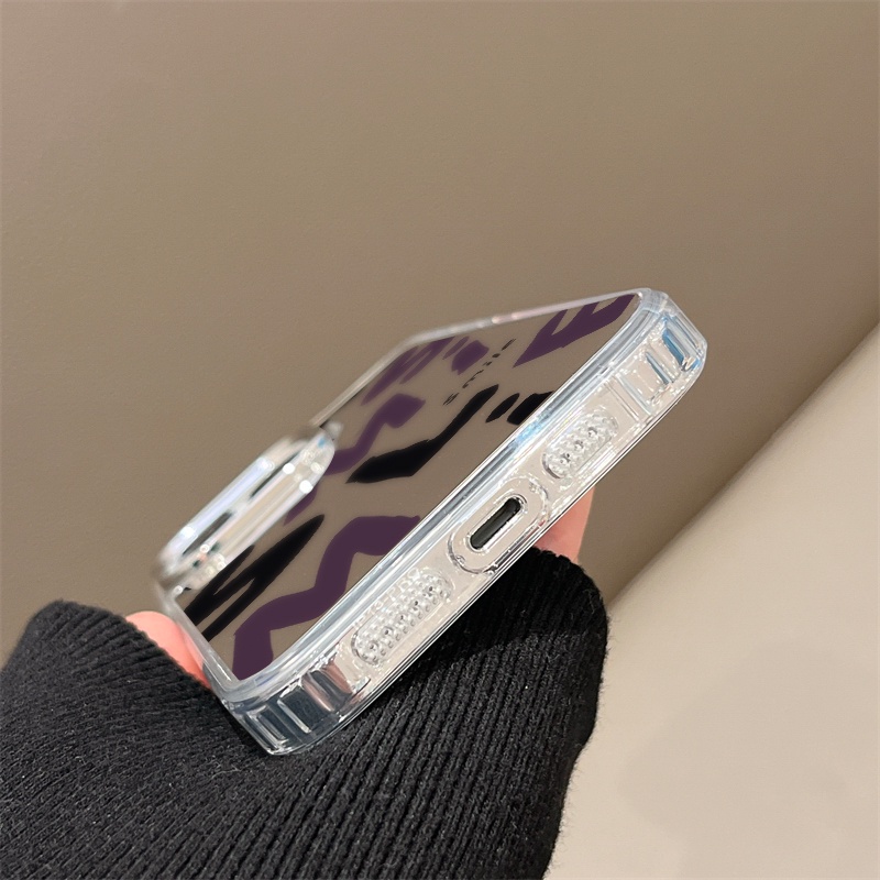 IPHONE Smile Words Mirror Phone Case Kompatibel Untuk Iphone11 12 13 14 12Pro 13Pro 14Pro Pro Max XR X XS Max Electroplating Tombol Perlindungan Mirror Cover