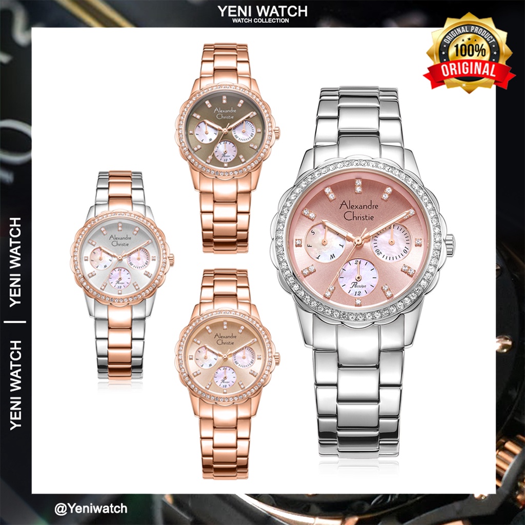 Alexandre Christie Ac 2a64 / ac2a64 Jam Tangan Wanita Original Garansi Resmi 1 Tahun
