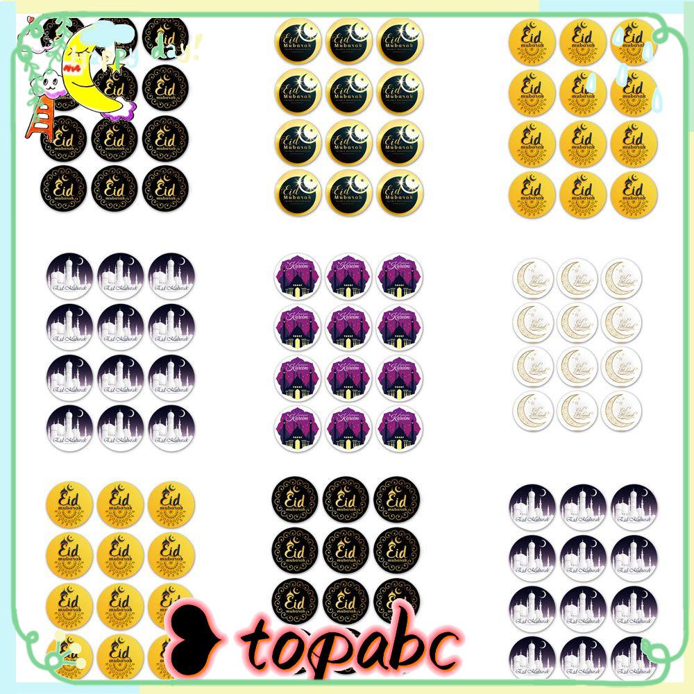 TOP 144pcs Gift Box Label Segel Perlengkapan Pesta Dekorasi Perlengkapan Muslim Islami Seal Stiker