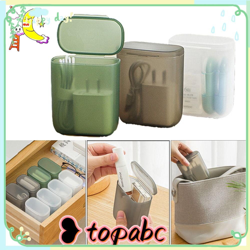 TOP 2pcs Kotak Penyimpanan Kabel Kawat Portable Travel Bin Laci Headphone Kotak Perhiasan