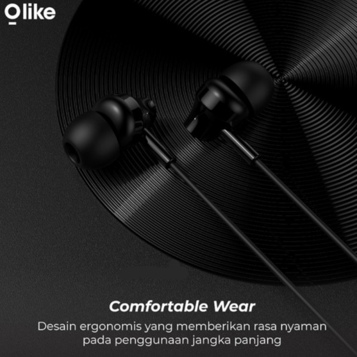 OLIKE Headset Earphone Handsfree E11 with Mic Stereo Call Sound Bass