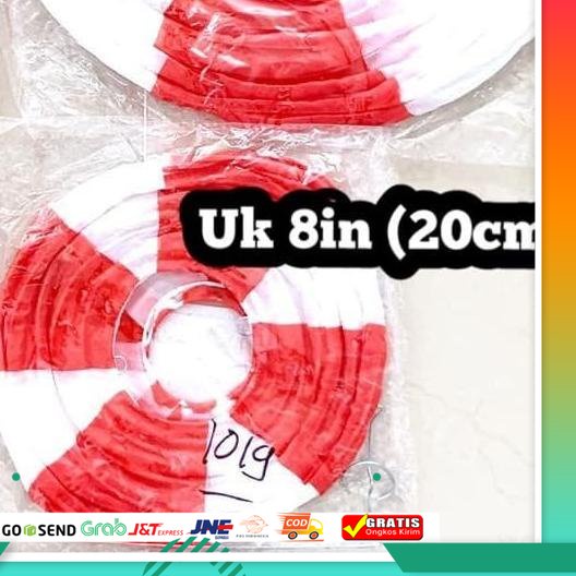 cusss order] Hiasan 17 agustus / Lampion 17 agustus 8in 20cm / Lampion merah putih