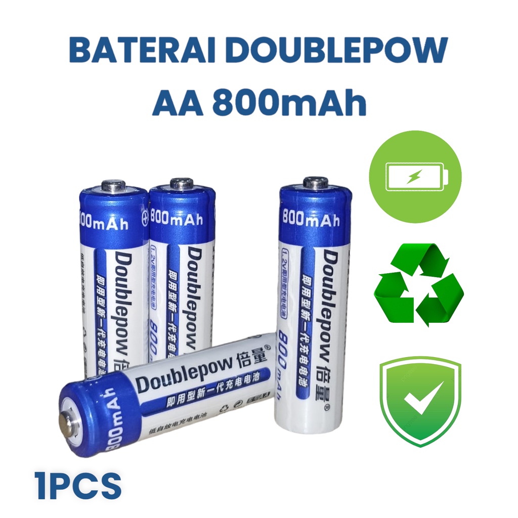 Battery Baterai Batrei AA Rechargeable Doublepow ORIGINAL Batre A2 Isi Ulang Charger 800mAh Bisa Di Cas Cah ORIBattery Baterai Batrei AA Rechargeable Doublepow ORIGINAL Batre A2 Isi Ulang Charger 800mAh Bisa Di Cas Cah ORI