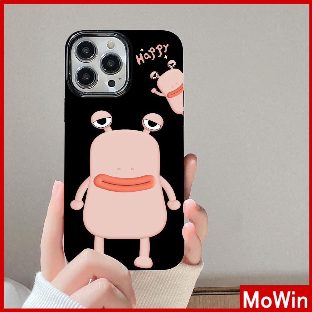 Case iPhone 14 Pro max iPhone Case Hitam Glossy TPU Lembut Tahan Guncangan Perlindungan Kamera Merah Muda Hitam Katak Lucu Kompatibel dengan iPhone 13 Pro max 12 Pro Max 11 xr xs max 7Plus 8Plus