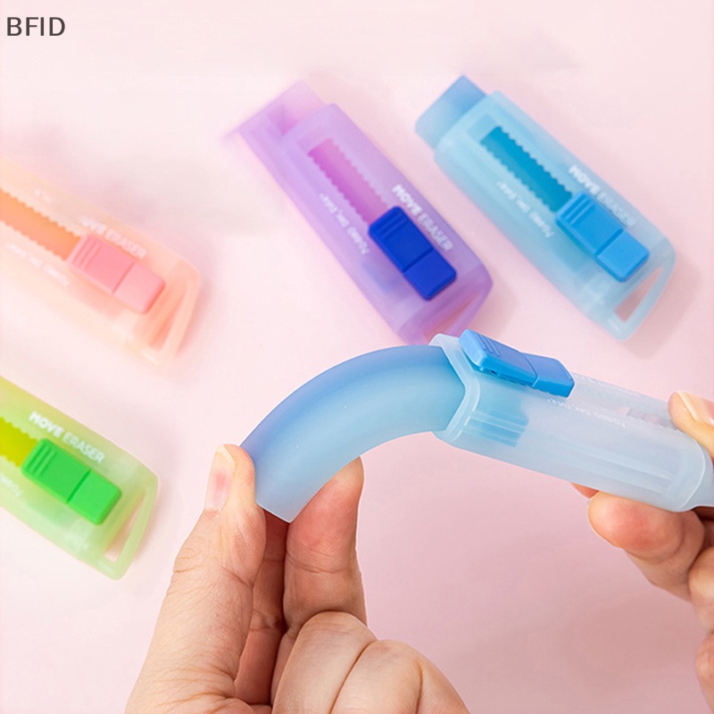 [BFID] 1pcs Kawaii Jelly Eraser Pensil Lucu Push-pull Pen Bentuk Karet Alat Tulis Korea Lucu Perlengkapan Sekolah Penghapus Pensil Untuk Anak [ID]