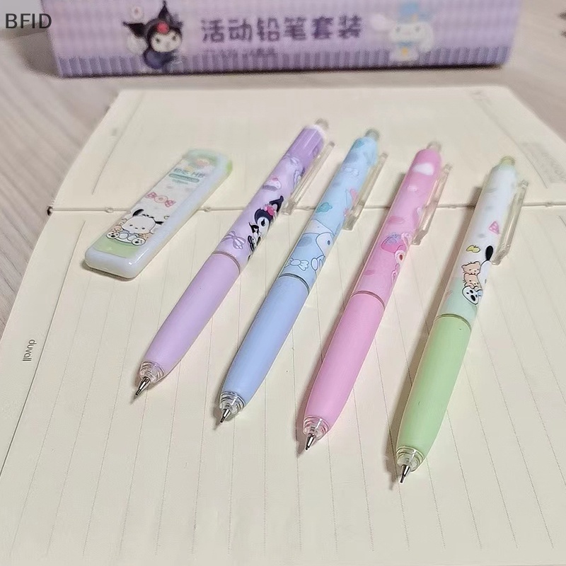 [BFID] 1set Kawaii Sanrio Pencil Set Pensil Mekanik Kartun Pensil Otomatis Dengan HB Refill Perlengkapan Sekolah Untuk Anak Alat Tulis Siswa [ID]