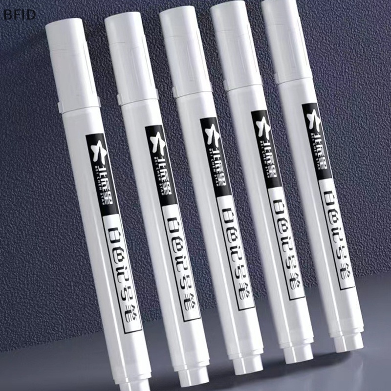 [BFID] Spidol Putih Minyak Tebal Nib Waterproof Art Special White Marker Pen Cepat Kering Untuk Mesin Karet Logam Sekrup Penanda Grafiti [ID]