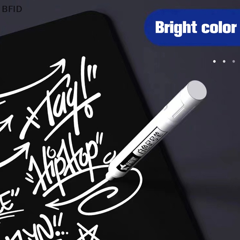 [BFID] Spidol Putih Minyak Tebal Nib Waterproof Art Special White Marker Pen Cepat Kering Untuk Mesin Karet Logam Sekrup Penanda Grafiti [ID]