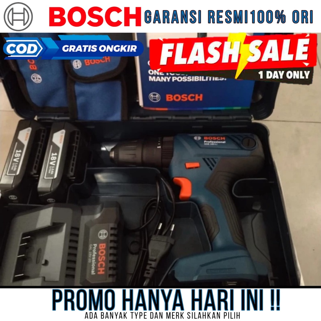 DISKON 90% MESIN BOR BATERAI BOSCH, DEKWE  DK1048, BOR CORDLESS 48V 13MM IMPACT DRILL BRUSHLESS, BOR TEMBOK KAYU BESI Mubarak Tech Jakarta