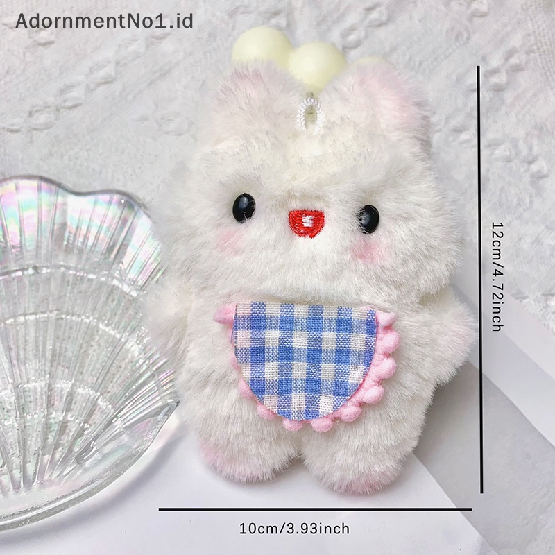 [AdornmentNo1] Kartun boneka kelinci mewah boneka lembut mainan lucu DIY gantungan kunci tas Ch liontin Kawaii dekorasi kamar untuk anak gadis hadiah