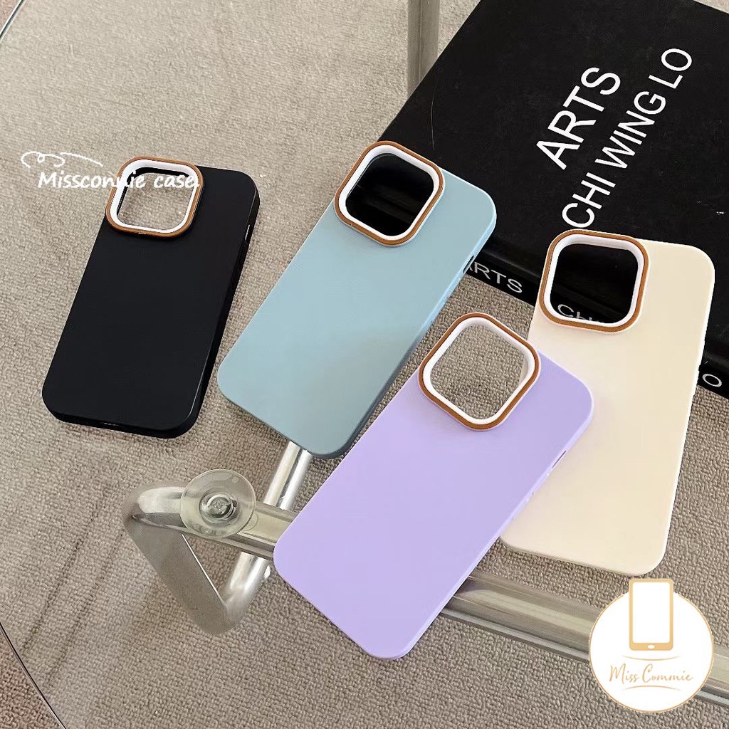 INS Macaron Candy Color Case Compatible for IPhone 11 14 13 12 Pro Max 7Plus XR 8Plus 6 6S 7 8 Plus X XS MAX SE 2020 Simple Solid Color Luxury Thicken Shockproof Cover