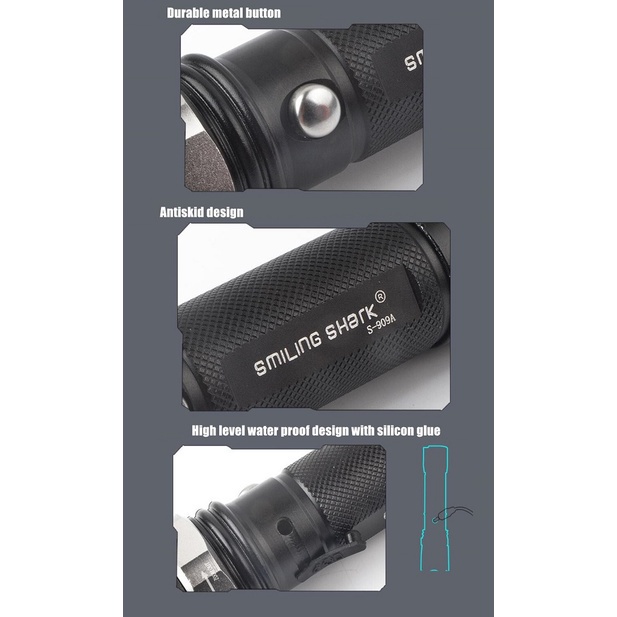 AKN88 -SMILING SHARK LP-909A - Senter LED Outdoor 280 Lumens Bisa Dicharge