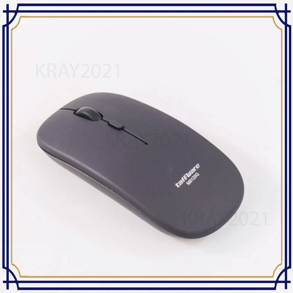 Mouse Cas Taffware Mouse Bluetooth 5.2 + Dongle Wireless 2.4G Rechargeable - M8120G Black