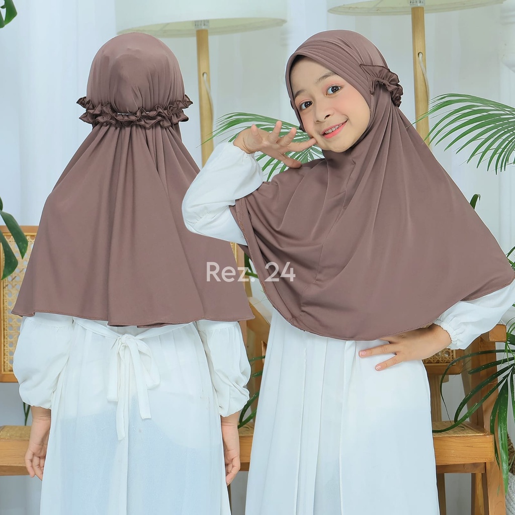 HIJAB INSTAN ANAK | JILBAB PED TALI KRIWIL | HIJAB KIDS JERSEY