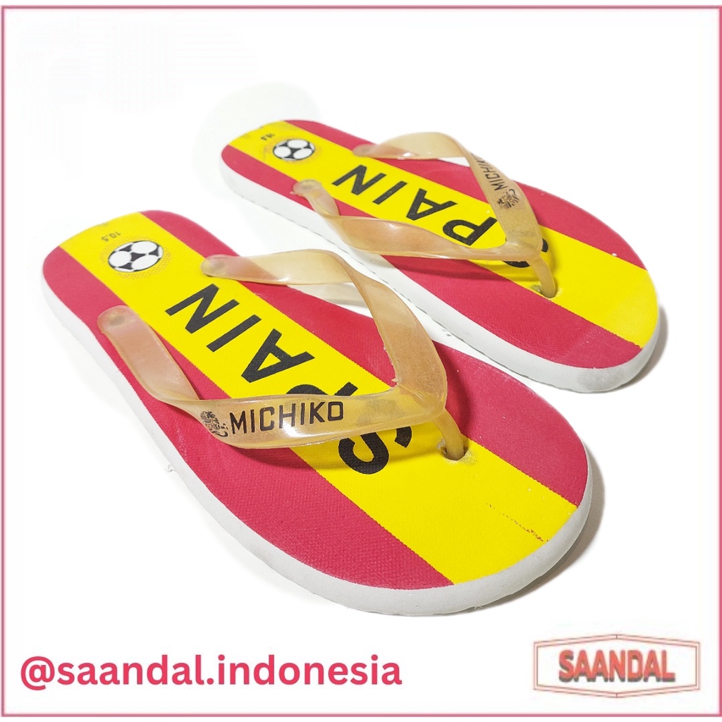 Sandal Jepit Ringan Michiko Argentina Brasil Spanyol Jerman Belanda Pria Laki-laki