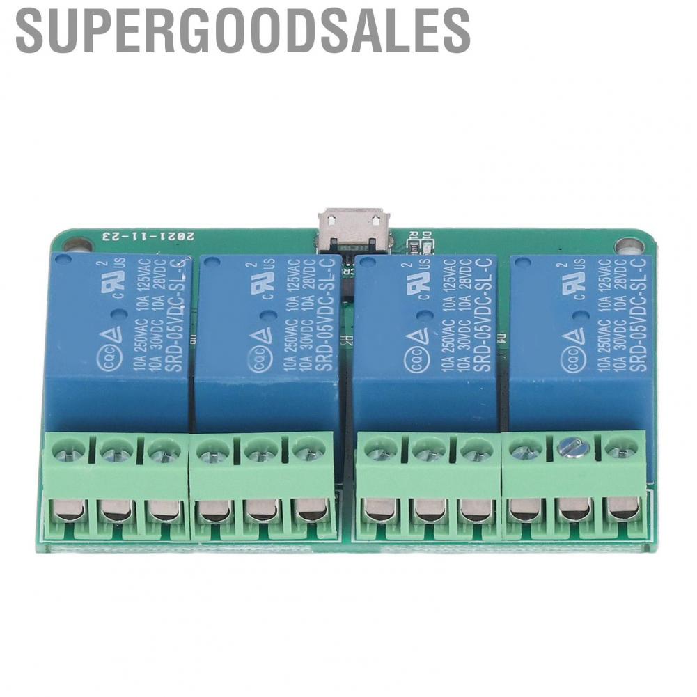 Supergoodsales 5V Relay Module  10A 30VDC Intelligent Control USB Expansion Board Plug and Play with  Microcontroller for