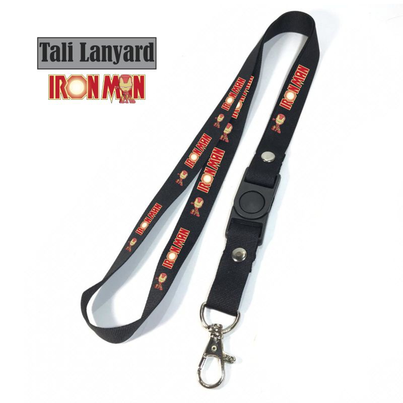 

lanyard IRON MAN tali lanyard MARVEL FILMS gantungan kunci name tag id card kartu nama / tali lanyard gantungan leher fullprint
