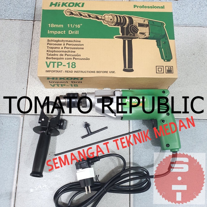 Murah VTP-18 MESIN BOR BESI BETON IMPACT DRILL 18MM HIKOKI HITACHI VTP 18 JNP764