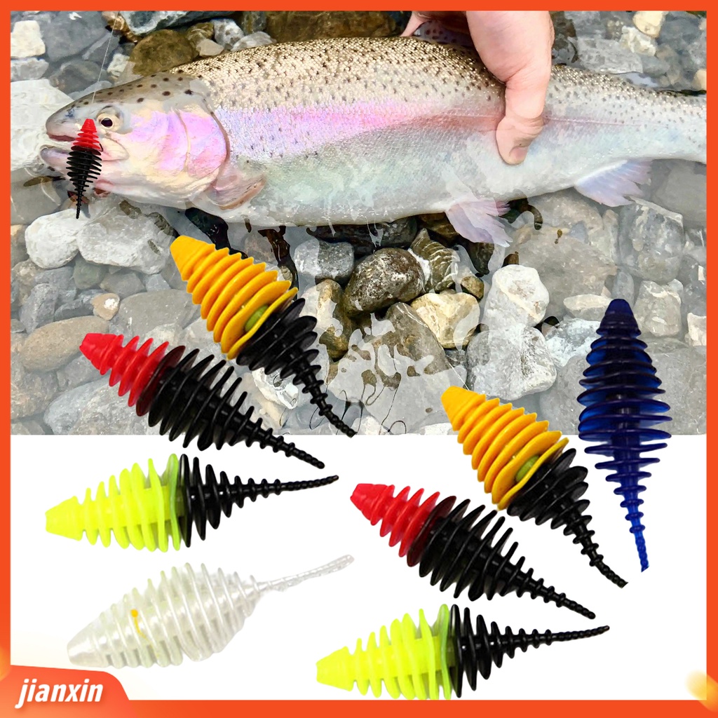(In Stock) 3.5cm /4.5cm Umpan Pancing Botol Simulasi Warna Cerah Tahan Sobek Two-tone Ketangguhan Yang Baik Universal Lembut PVC Trout Memancing Buatan Cacing Swimbait Memancing Perlengkapan Memancing