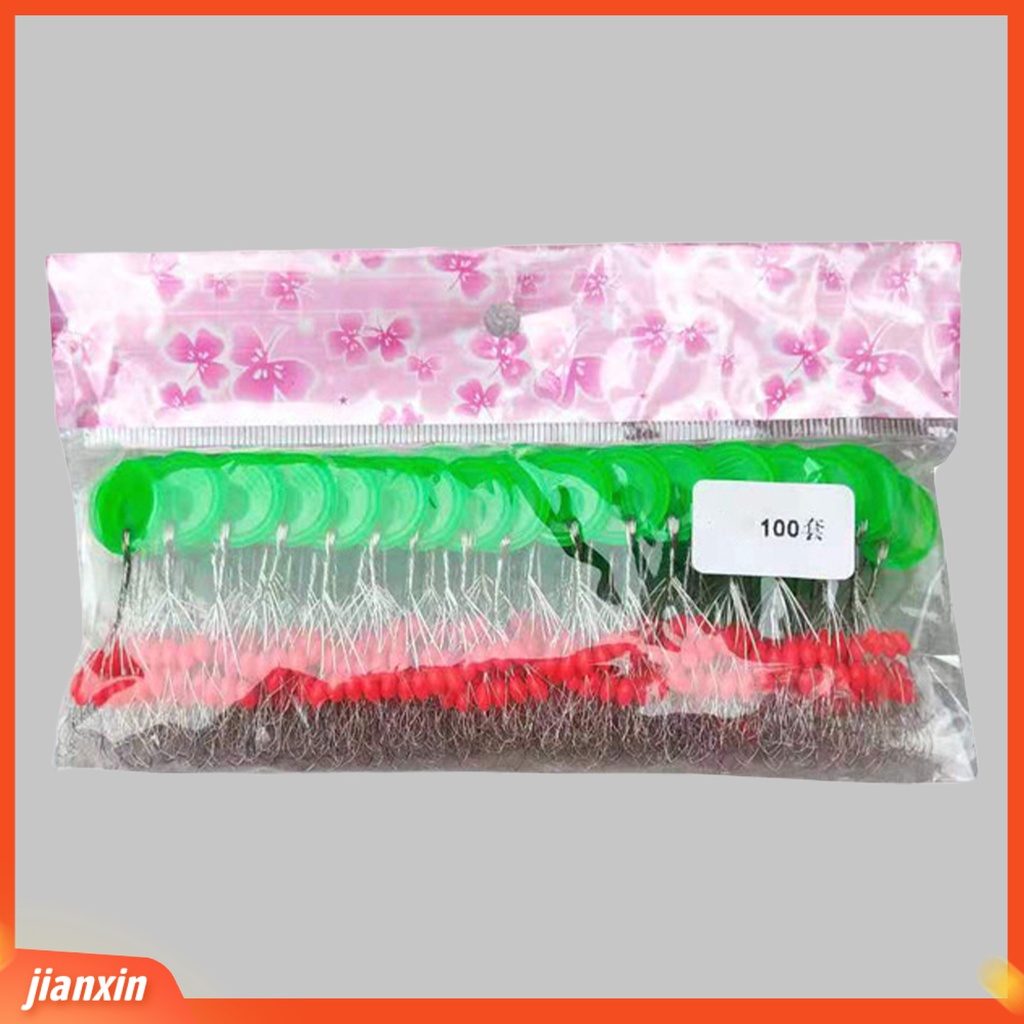 (In Stock) 100grup Oval Konsentrisitas Tinggi Merah Karet Memancing Space Beans Sea Carp Fly Fishing Floating Stoppers Untuk Angling