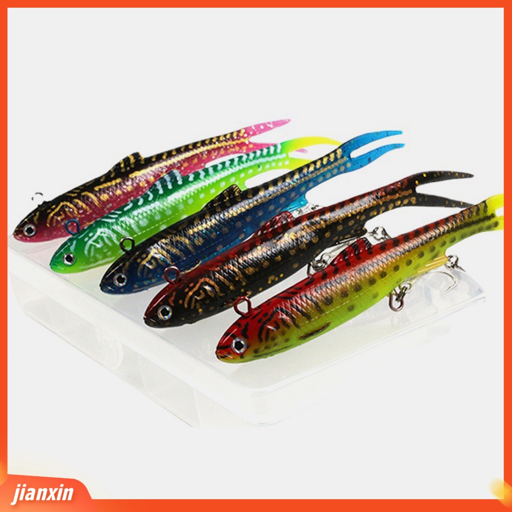 (In Stock) 28g 14cm Umpan Pancing Bercabang Ekor 3D Mata PVC Anti-Deformasi Umpan Palsu Untuk Memancing