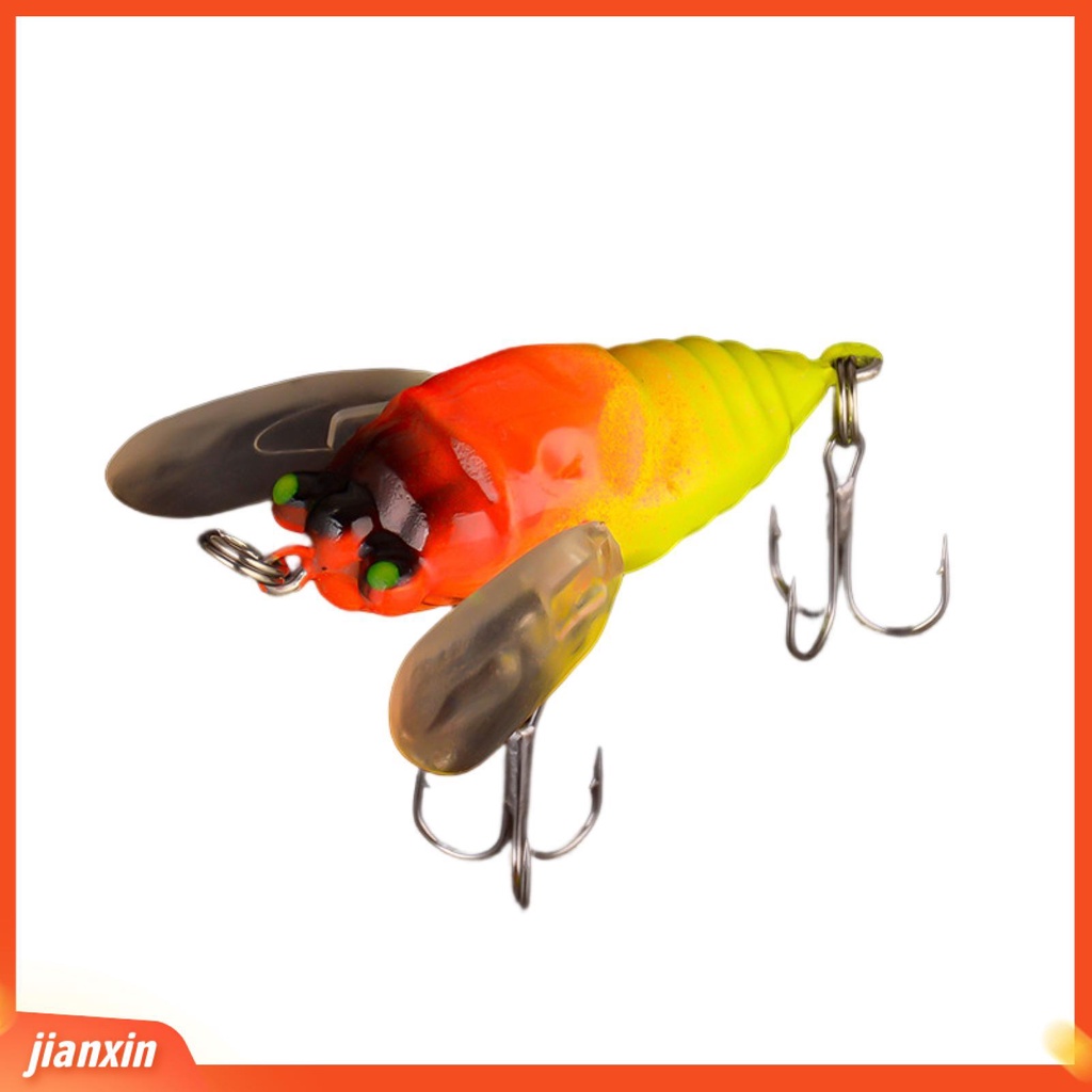 (in Stock) 6.5g /5cm Umpan Umpan Treble Hook Kebisingan Godaan Jangkrik Bercahaya Mempesona Glow-in-the-dark Umpan Palsu Perlengkapan Memancing