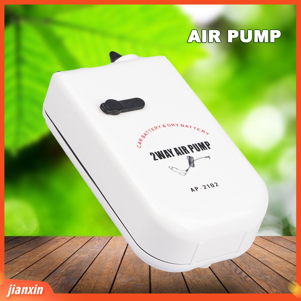 (In Stock) AP-2102 Pompa Udara Kompatibel Mobil Kecepatan Ganda Gelembung Batu Luar Ruangan Portabel Memancing Air Pump Oksigen Aerator Untuk Angling