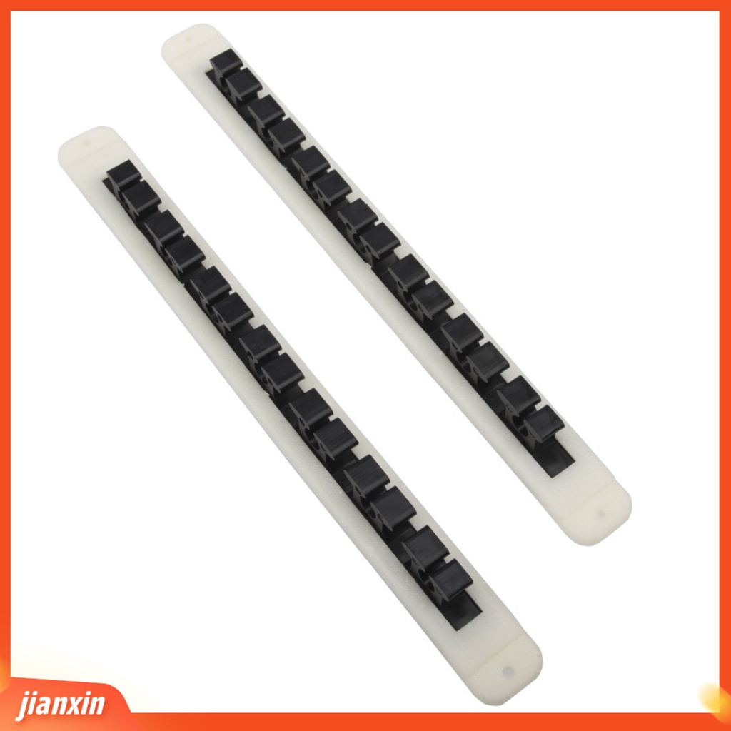 (In Stock) 2Pcs Rak Batang Holder Tiang Pancing Vertical Wall Mounted PVC Hitam Untuk Garasi