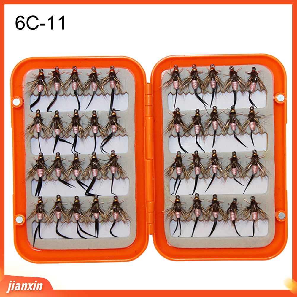 (In Stock) 40Pcs Mini Memancing Buatan Manusia Hidup Umpan Berbentuk Lalat Umpan Serangga Hook Tackle