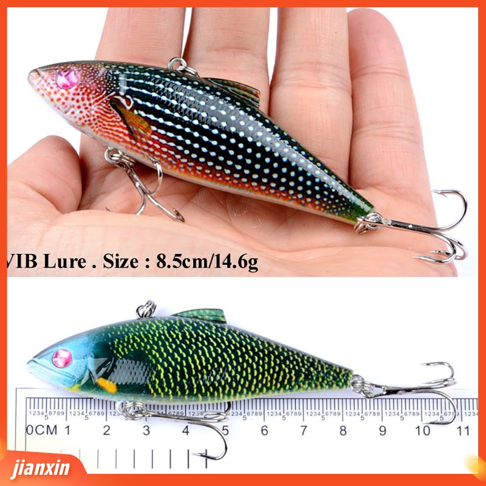 (In Stock) Warna-Warni Dicat ABS 3D Mata Ikan Bionic VIB Memancing Hard Lure Umpan Hooks Alat