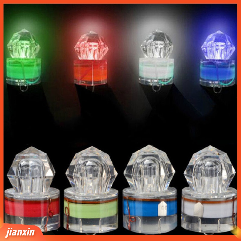 (In Stock) LED Deep Sea Underwater Diamond Berkedip Memancing Cahaya Cumi Strobo Umpan Lure