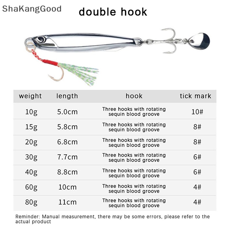 Selip Memancing Tenggiri Spanyol Kait Tunggal Dan Ganda Plat Besi electroplated mirror silver Dengan Payet, Tiga Pengait, Laut Ringan, Pantai Air, Jalan Cor, sub, Logam Cor remote SK