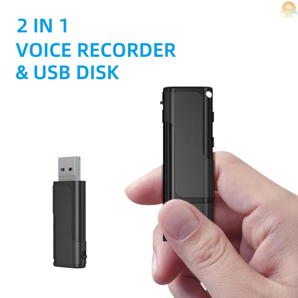 In Stock Perekam Suara Digital U-disk Flash Driver Suara Audio Dictaphone Aktif Perangkat Rekaman Kartu Penyimpanan 8G Profesional Dengan USB &amp; Antarmuka USB Mikro Untuk Kelas Kuliah